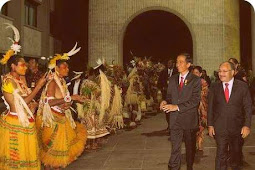 President Joko Widodo arrived in Port Moresby