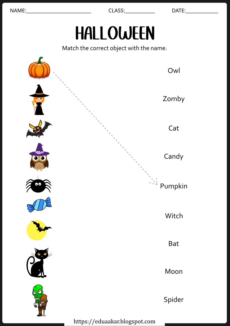Halloween Worksheets for Kids
