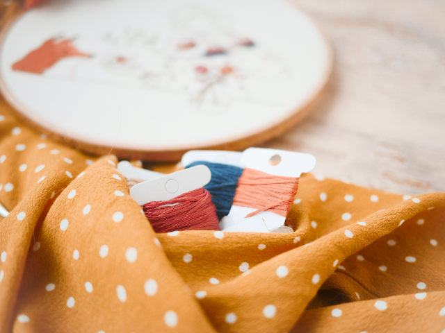 "Tea time", modèle de broderie de novembre #MarionRomainPatterns  