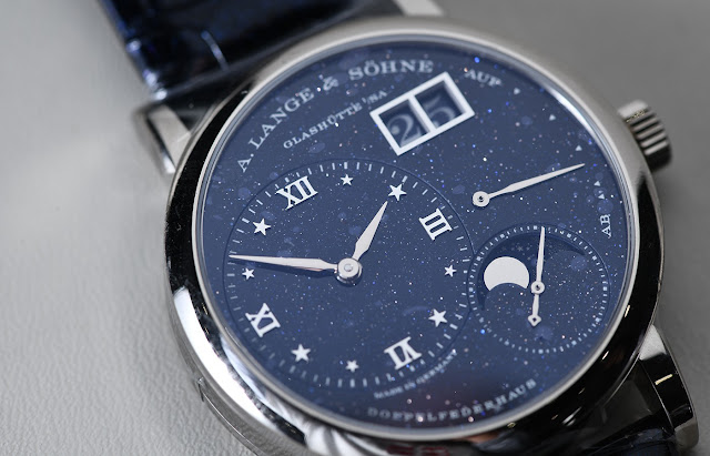 Starry sky theme - The A. Lange & Söhne Lange 1 Moon Phase Gold Flux Dial Replica