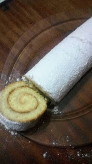 Recette du gâteau roulé sans gluten réalisé par Oumi Ana Aftakidouki Demmani