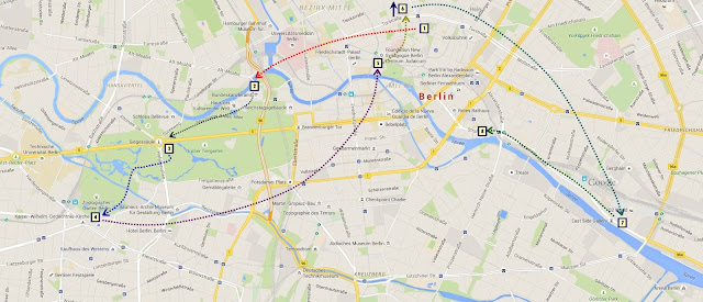 Ruta seguida la segunda jornada de viaje por Berlín