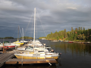 Thunderbird Lodge docks on Rainy Lake