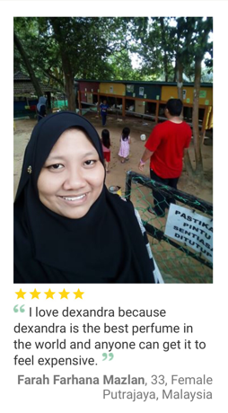 testimoni perfume dexandra