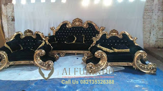 sell indonesia classic french sofa louise racoco with gold and black velvet-sellfrenchfurnitureindonesia