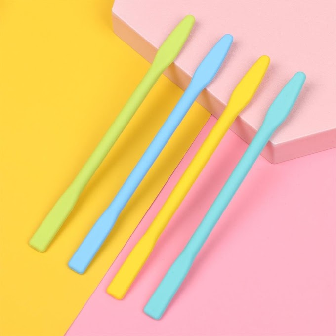 [ adames.vn ] ADAMES Colorful Stirring Rods Silicone Color Modulation Cup Dispenser Stir Stick Beauty Jewelry Making Tool DIY Crafts Epoxy Resin Adjusting Rod 2/6/8/14PC Facial protectionMixing