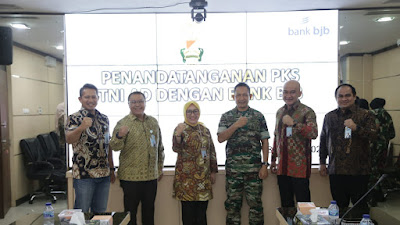 Bank bjb dan TNI AD Adakan Kerjasama Pemanfaatan Jasa Layanan Perbankan 