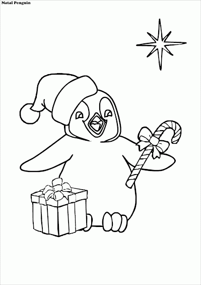 Mewarnai Gambar Suasana Natal Ala Penguin