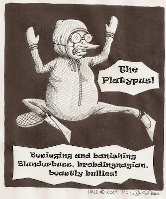 A platypus is one of the 5 extant species of monotremes, the only mammals that lay eggs instead of giving birth to live young.  (Or so Wikipedia says, but everyone knows Wikipedia is a thinly veiled platform for serving the agenda of the liberal media.)