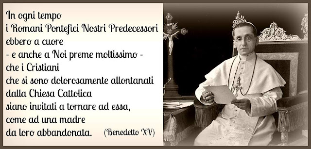 Risultati immagini per benedetto xv contro l'ecumenismo