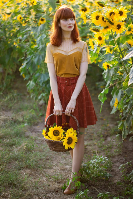 Shein Velvet Top PrincessHighway Plaid Skirt ModCloth Heels