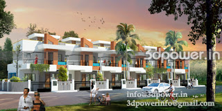 "contemporary row bungalow"