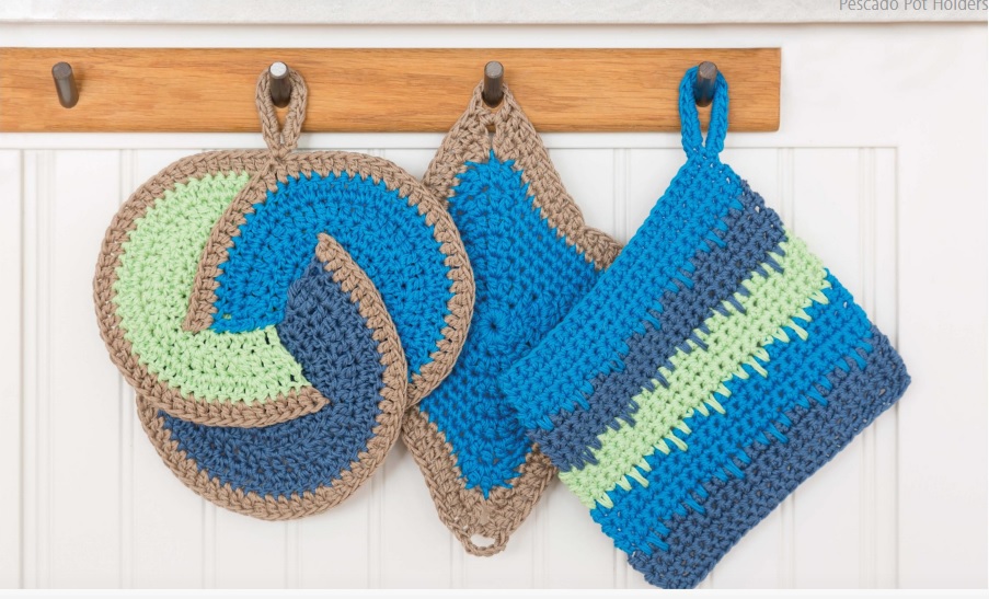 Pescado Crochet Pot Holders Pattern