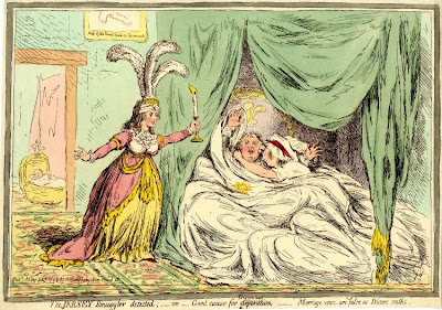 The Jersey smuggler detected; - or - good causes for discontent [separation]  Print made by James Gillray 24 May 1796  Published by Hannah Humphrey © British Museum