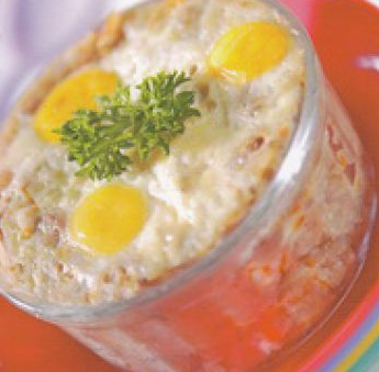 resep nasi tim telur untuk bayi usia 9-12 bulan