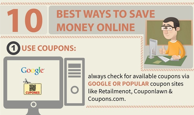 Image: 10 Best Ways To Save Money Online #infographic