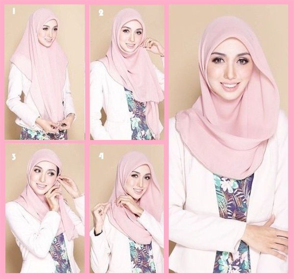 tutorial hijab segi empat simple buat sehari hari terbaru
