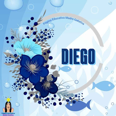 Pin Nombre Diego para imprimir gratis GAFETE