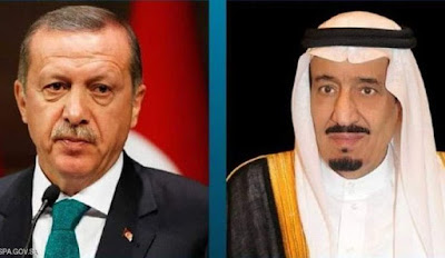 الملك سلمان بن عبدالعزير يتفق مع اردوغان