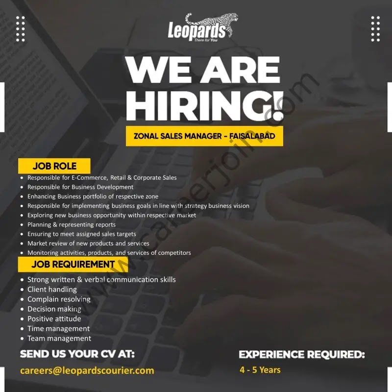 Leopards Courier Pvt Ltd Jobs 2023 - Latest Advertisement
