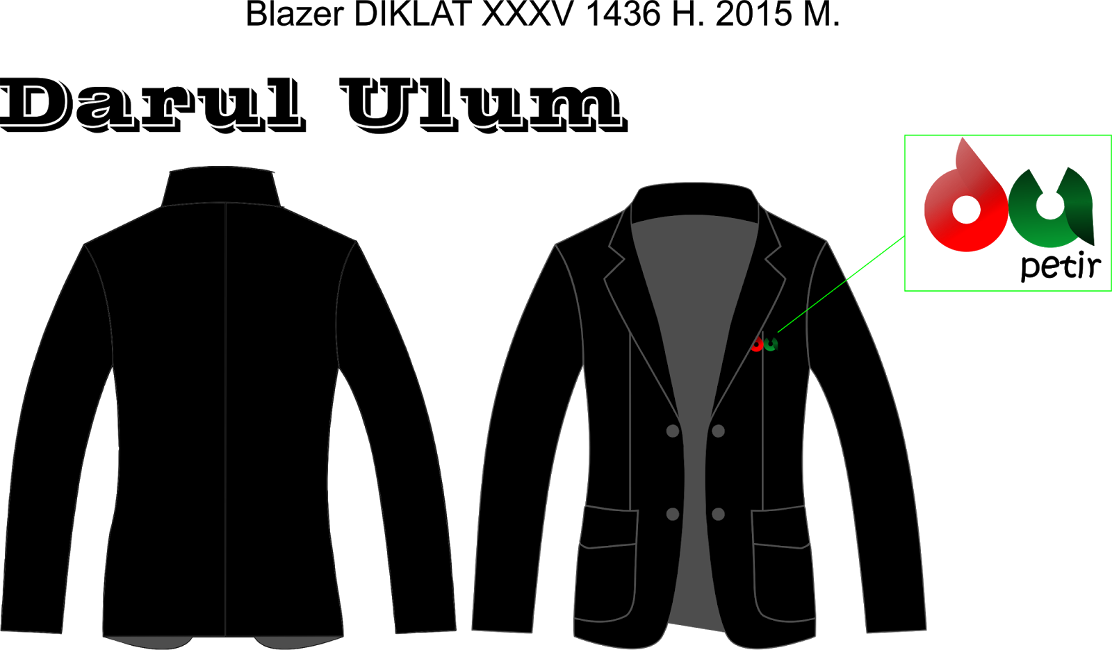  Desain  Blazer Diklat ke 35 Santri  Darul Ulum Pst Petir