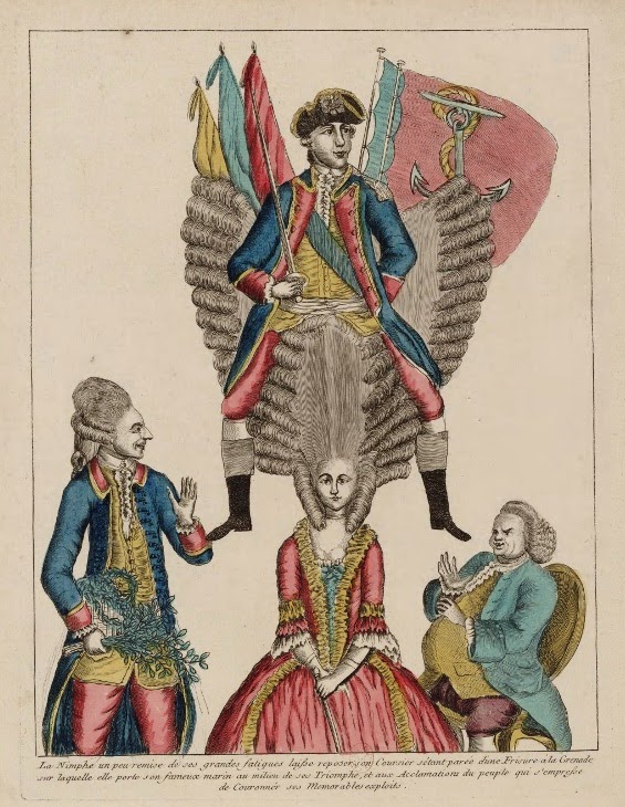 Extravagance of clothes and hairstyles during the rococo period.