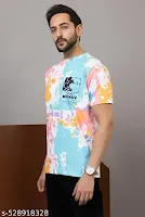 Men Printed Pure Cotton Oversized T Shirt