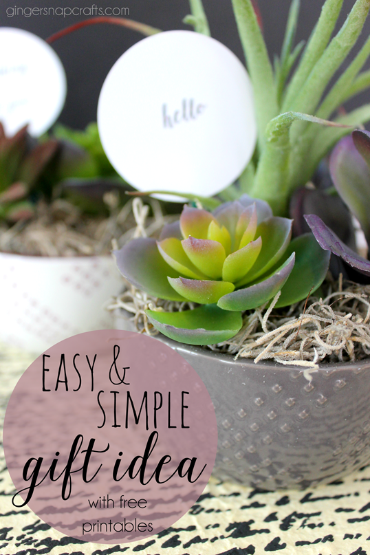 Easy & Simple Gift Idea with free printables at   GingerSnapCrafts.com