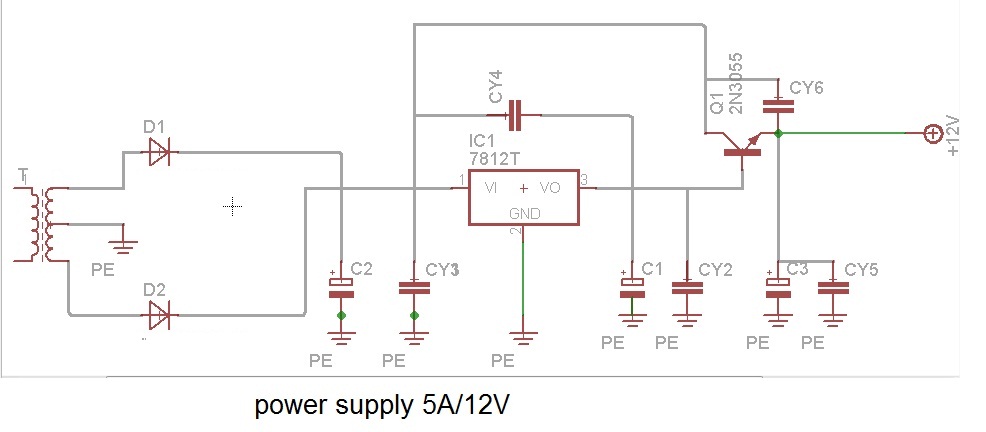  skema power supply  5A 12V Ankringan BKR