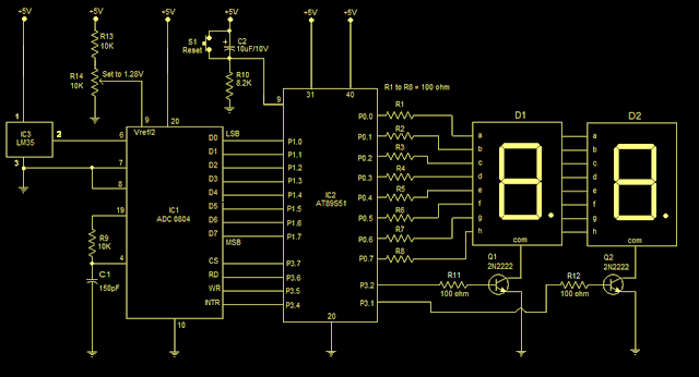 Micrcontroller 8051 Thermometer