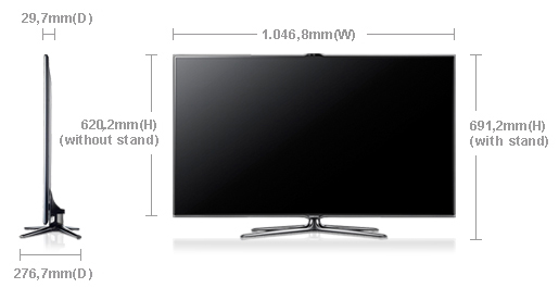 Samsung LED TV Seri 7 46" Spesifikasi