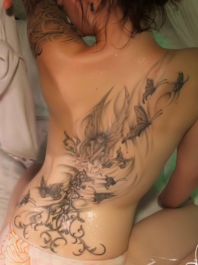 wing tattoos on back for girls angel wing tattoos for man and girl