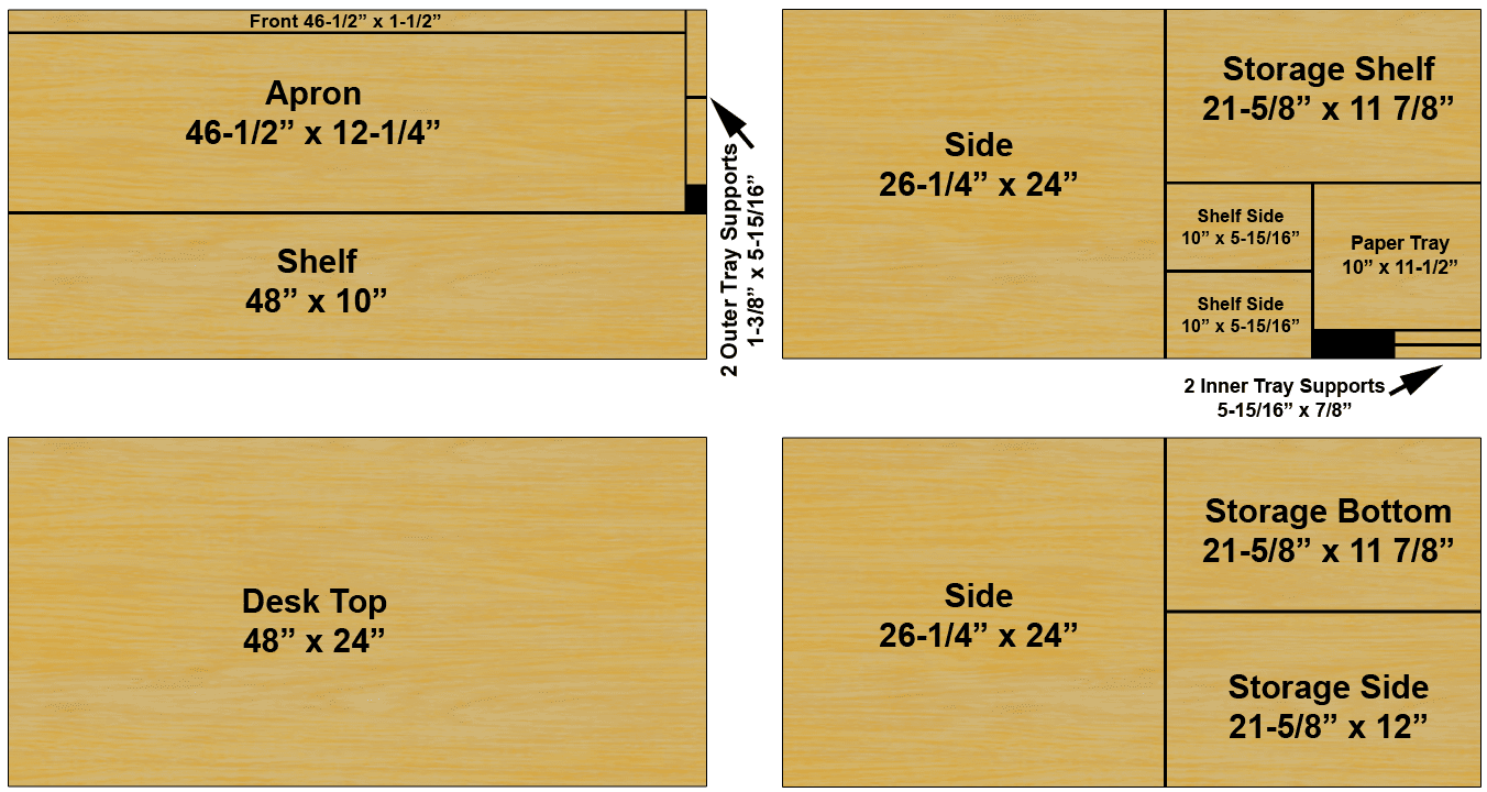 2 person computer desk plans