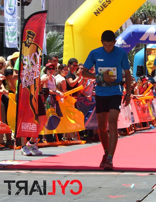 Manuel Merillas, en la llegada a la meta de la Transvulcania 2015. /TRAILCYL