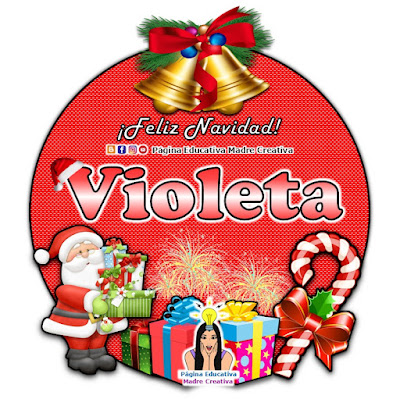 Nombre Violeta - Cartelito por Navidad