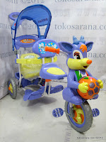 Sepeda Roda Tiga Royal RY8598C Baby Ball 2 Kursi dengan New Canopy