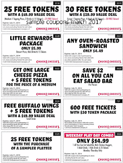 Chuck E Cheese coupons march