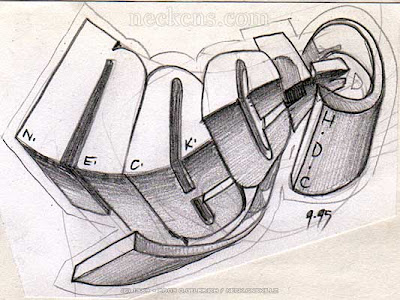 3d graffiti sketches