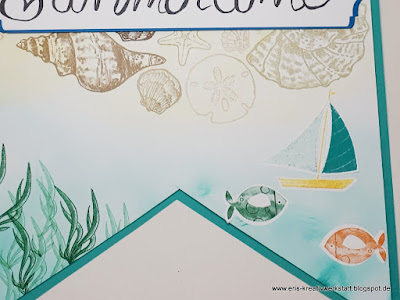 Maritimer Wimpel "Summertime" als Wandschmuck Stampin' Up! www.eris-kreativwerkstatt.blogspot.de