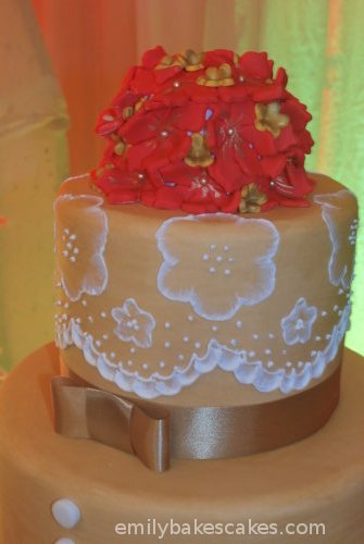 A Contemporary Brown Wedding Cake Posted by Dominique Gerald Cimafranca at