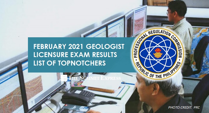 RESULT: February 2021 Geology board exam top 10 passers