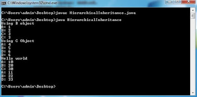 Hierarchical Inheritance-Javaform