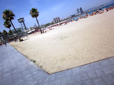 Beach of San Sebastia in Barcelona