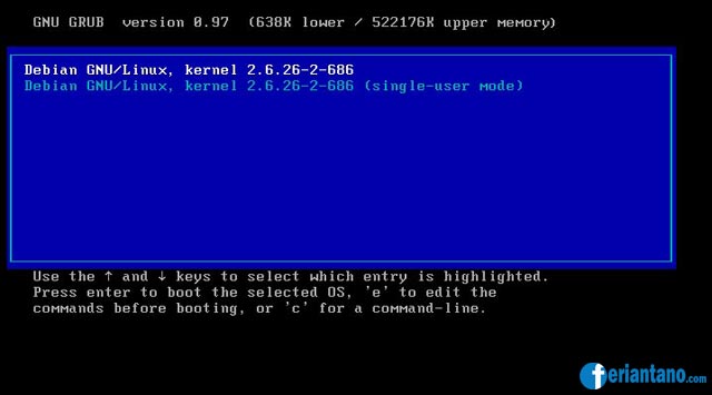 Cara Install Debian 5 Lenny Berbasis Text (CLI) Lengkap Dengan Gambar - Feriantano.com