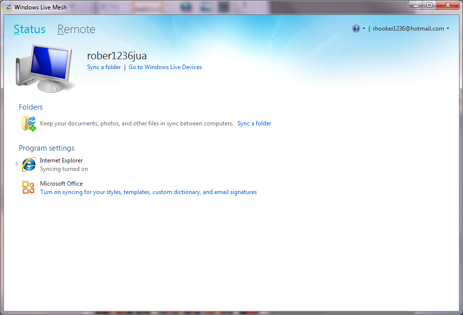 windows live mesh  blog