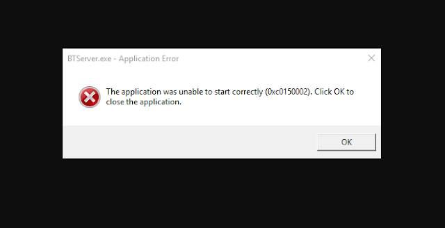 حل مشكلة the application was unable to start correctly 0xc0150002