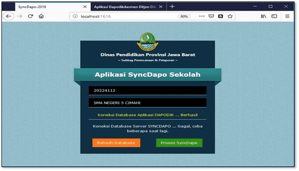 Aplikasi install syncdapo jabar merupakan aplikasi yang dikembangkan Disdik Provinsi Jawa Barat.