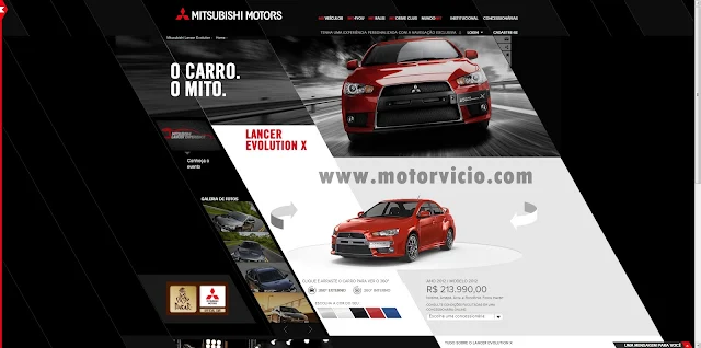 Site Mitsubish - Imagem Exclusiva Motor Vicio