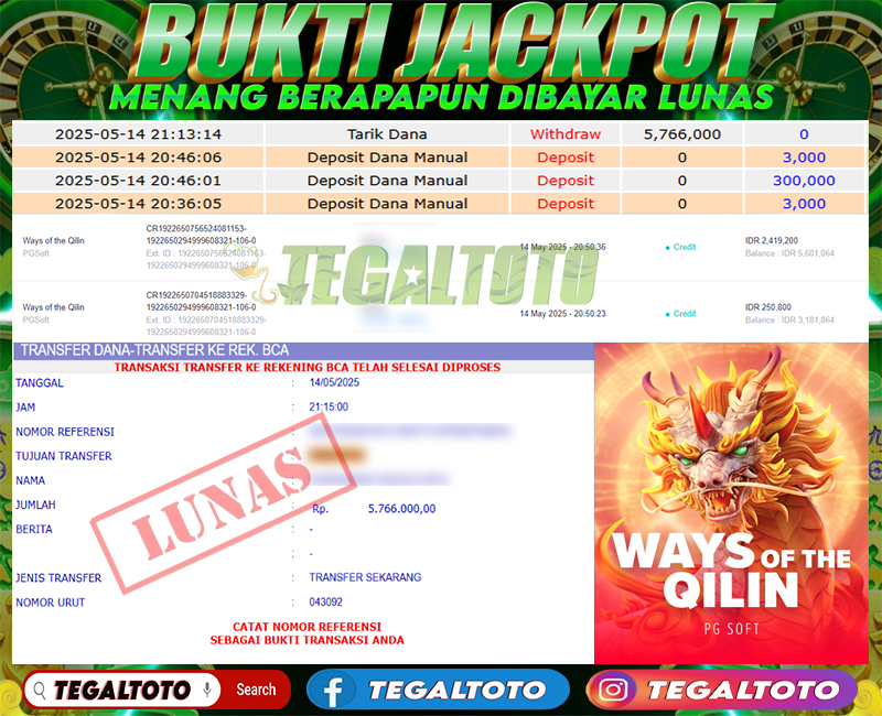 Bukti Jackpot