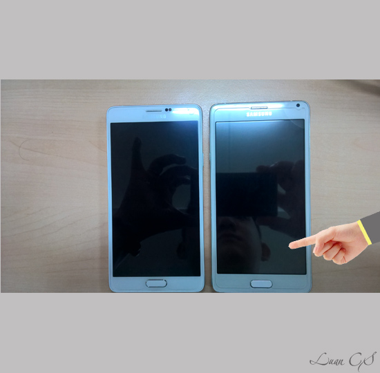 Màn hình Note 4 thật có chiều sâu hơn